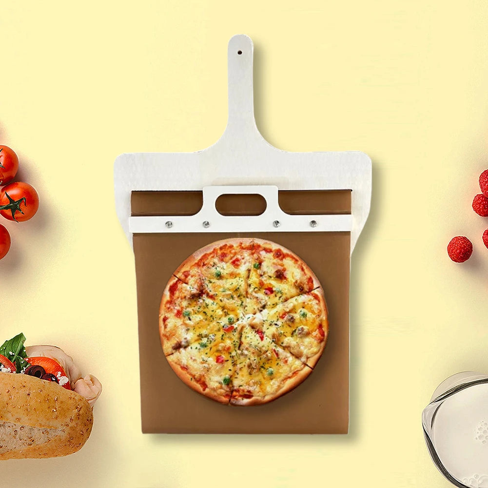 Sliding Pizza Peel Shovel Wooden Handle Non-Stick Transfer Tray Pizza Spatula Paddle Bread Baking Tools Home Kitchen Gadgets